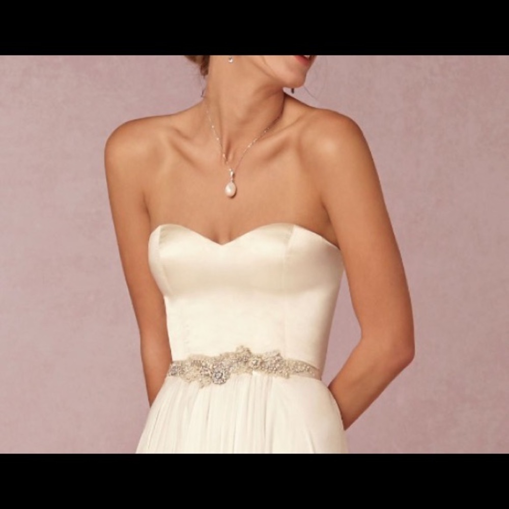 BHLDN silk sweetheart top